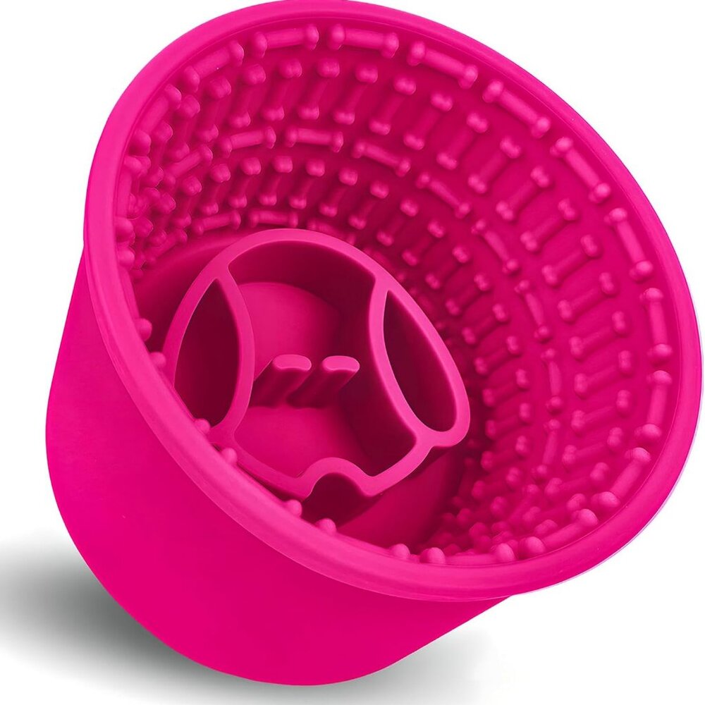 White Simple Minimalistic Dog Bowl Slow Feeding Bowl Water Feeder Dog Bowl 1Pack